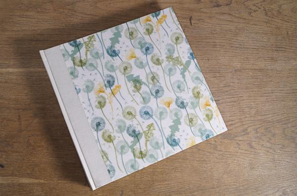 Fine lighter linen spine - photo album of "Schreibweise" in Westphalia